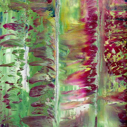 Dreamscape Vale -Red Unicorn Art - Original abstract impressionist painting with vibrant, bold colors and rich, thick textures. One-of-a-kind, hand-painted art crafted with love for over 15 years."
