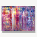Dreamy Galaxy -Red Unicorn Art - Original abstract impressionist painting with vibrant, bold colors and rich, thick textures. One-of-a-kind, hand-painted art crafted with love for over 15 years."