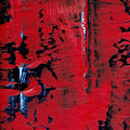 Embers in Motion -Red Unicorn Art - Original abstract impressionist painting with vibrant, bold colors and rich, thick textures. One-of-a-kind, hand-painted art crafted with love for over 15 years."