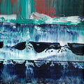 Interweave -Red Unicorn Art - Original abstract impressionist painting with vibrant, bold colors and rich, thick textures. One-of-a-kind, hand-painted art crafted with love for over 15 years."