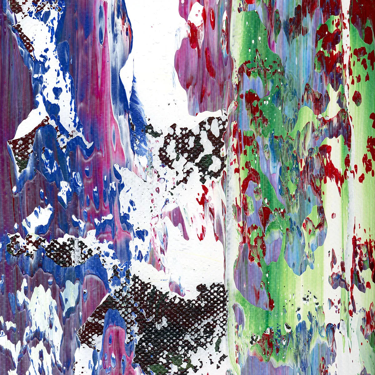 Mystic Reflections I -Red Unicorn Art - Original abstract impressionist painting with vibrant, bold colors and rich, thick textures. One-of-a-kind, hand-painted art crafted with love for over 15 years."