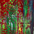 Mystic Reflections I -Red Unicorn Art - Original abstract impressionist painting with vibrant, bold colors and rich, thick textures. One-of-a-kind, hand-painted art crafted with love for over 15 years."