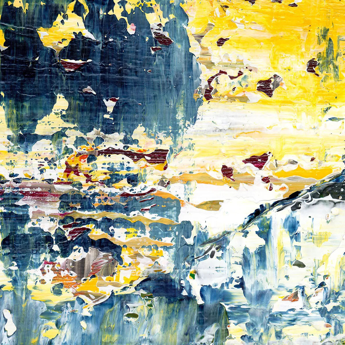 Rebirth from the Ashes -Red Unicorn Art - Original abstract impressionist painting with vibrant, bold colors and rich, thick textures. One-of-a-kind, hand-painted art crafted with love for over 15 years."