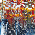 Resurgence in the Dark -Red Unicorn Art - Original abstract impressionist painting with vibrant, bold colors and rich, thick textures. One-of-a-kind, hand-painted art crafted with love for over 15 years."