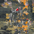 The Rebirth of Time -Red Unicorn Art - Original abstract impressionist painting with vibrant, bold colors and rich, thick textures. One-of-a-kind, hand-painted art crafted with love for over 15 years."