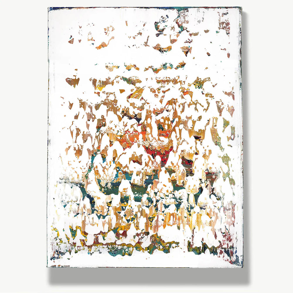 Winter's Kiss -Red Unicorn Art - Original abstract impressionist painting with vibrant, bold colors and rich, thick textures. One-of-a-kind, hand-painted art crafted with love for over 15 years."
